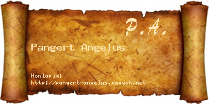 Pangert Angelus névjegykártya